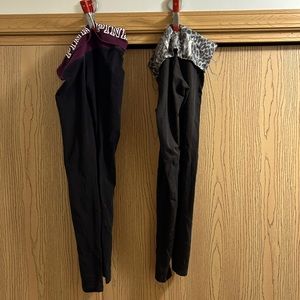 2 pair pink yoga pants xtra small